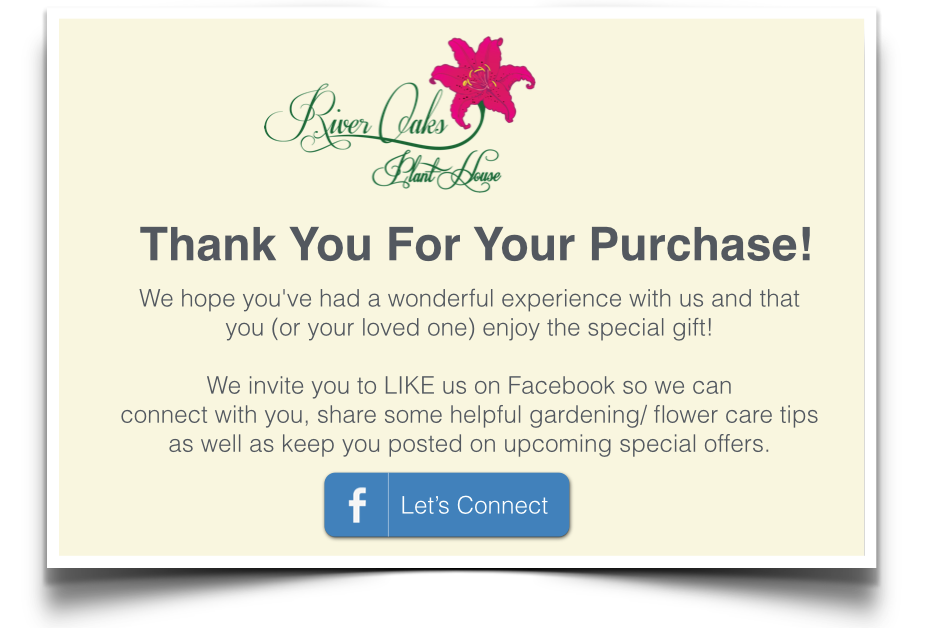 thank-you River Oaks Plant House Special Offers.